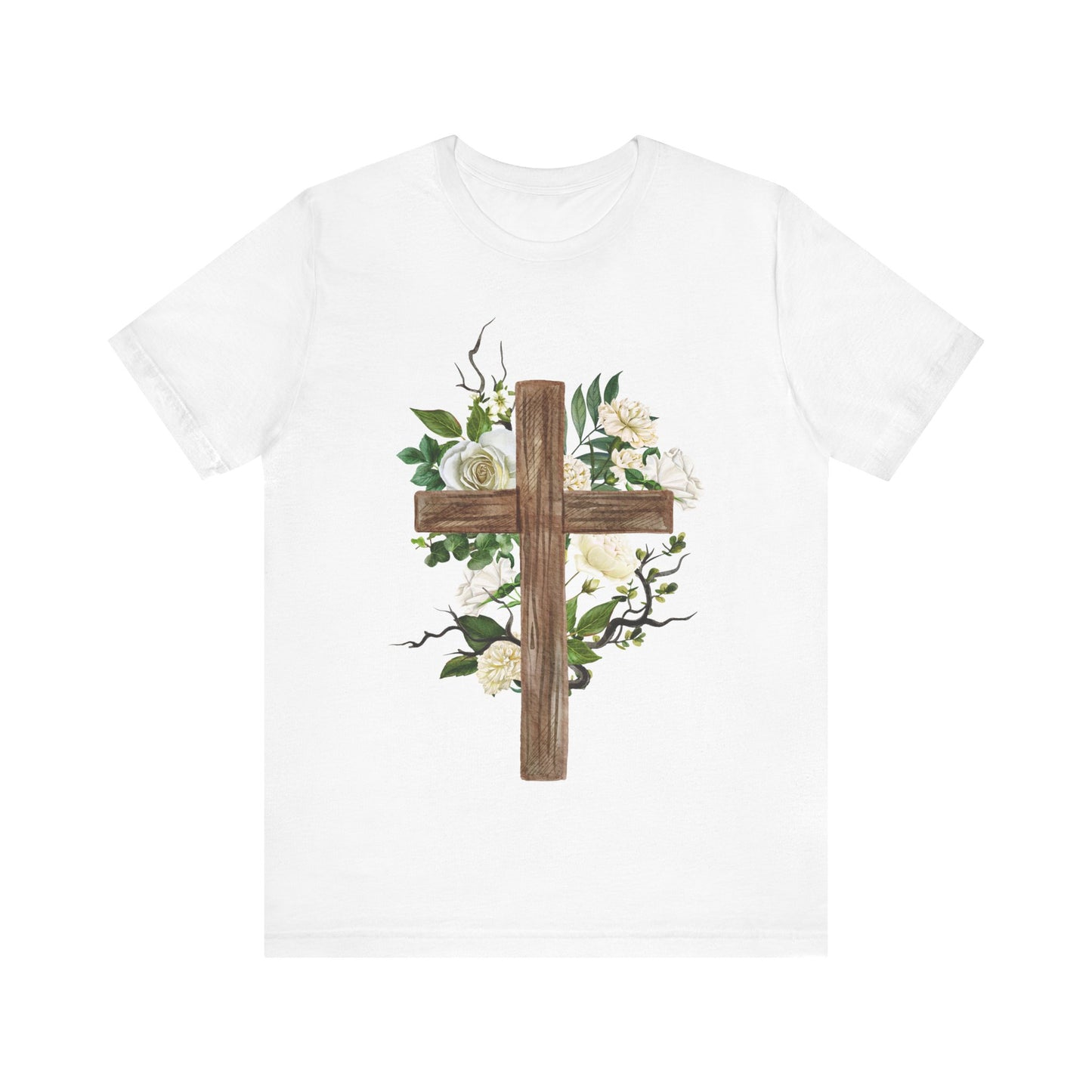 Floral Cross T-Shirt | Christian Faith Shirt | He is Risen Tee