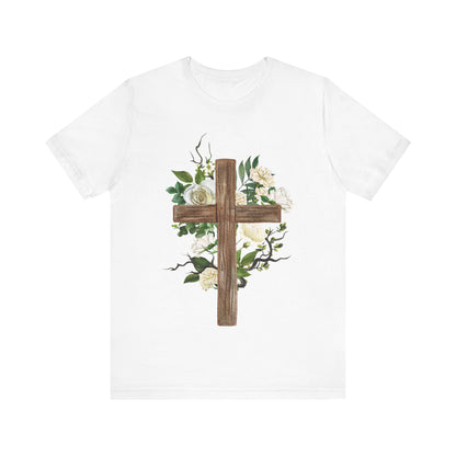 Floral Cross T-Shirt | Christian Faith Shirt | He is Risen Tee