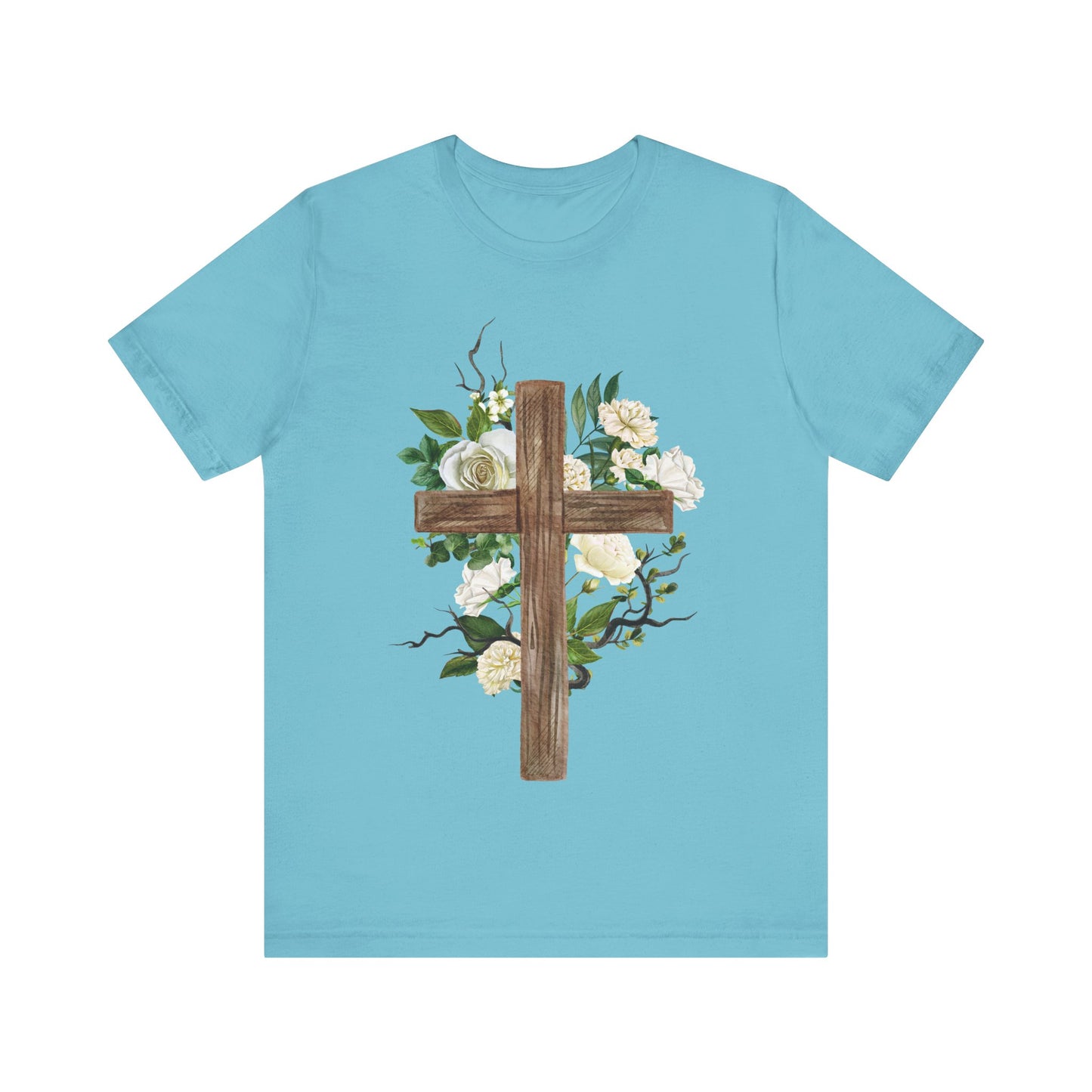 Floral Cross T-Shirt | Christian Faith Shirt | He is Risen Tee