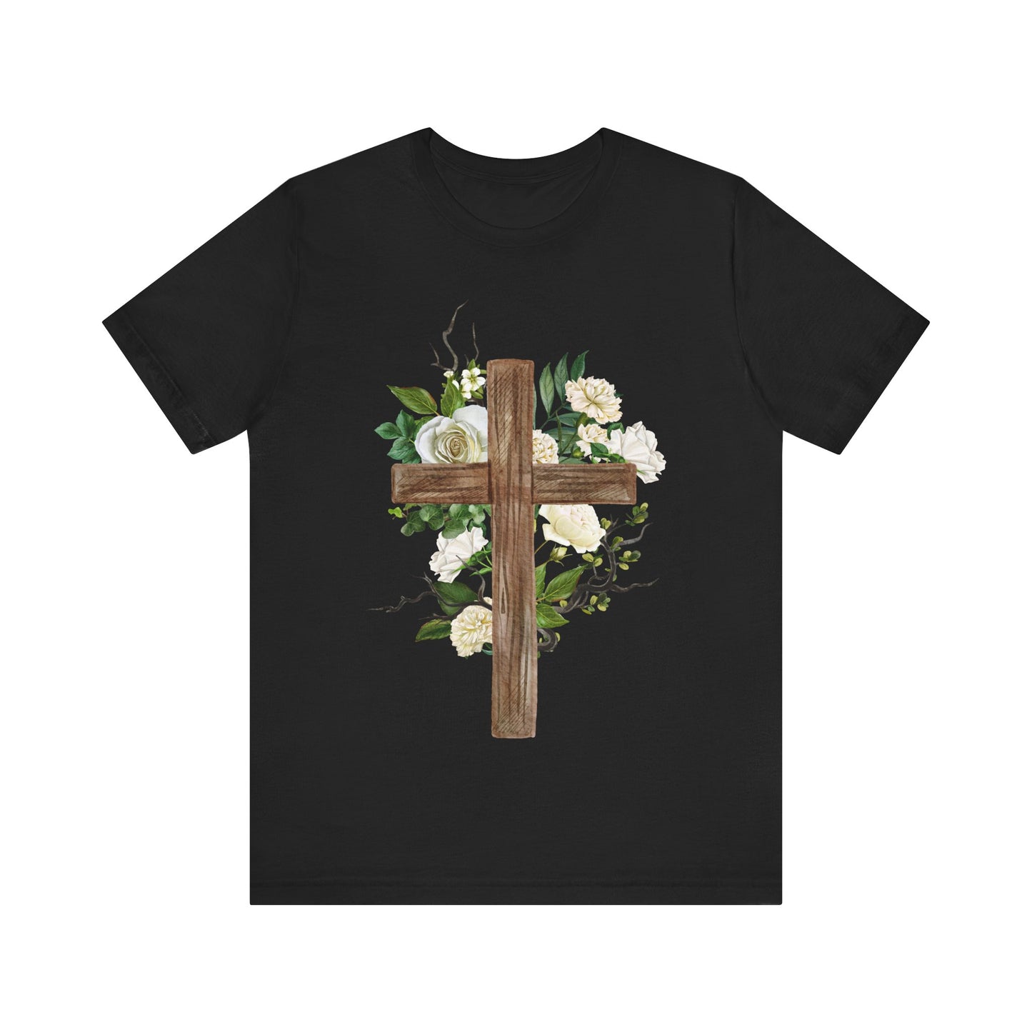 Floral Cross T-Shirt | Christian Faith Shirt | He is Risen Tee