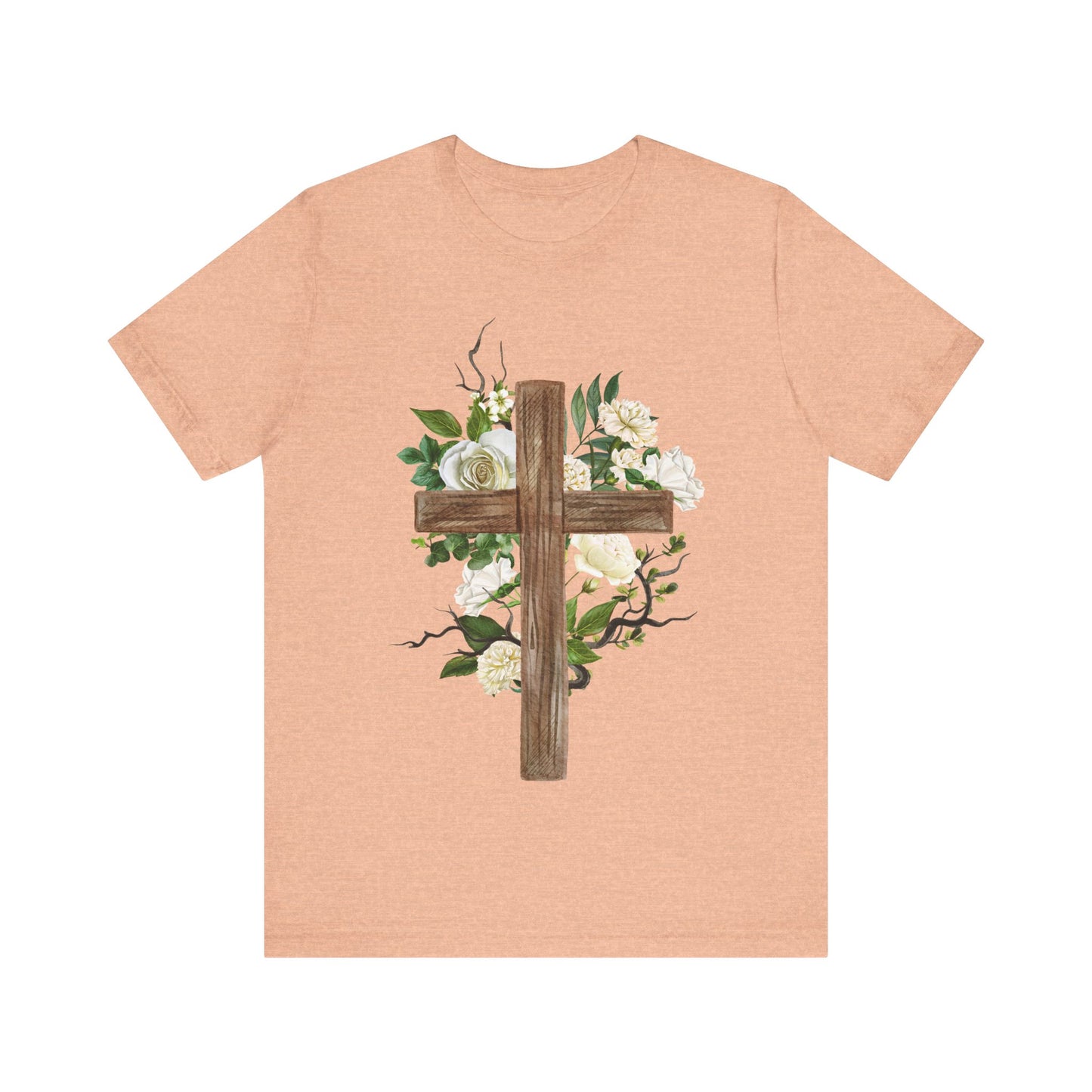 Floral Cross T-Shirt | Christian Faith Shirt | He is Risen Tee