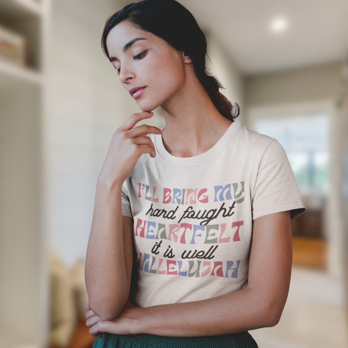 Heartfelt Hallelujah Tee - Faith-Based Worship Shirt