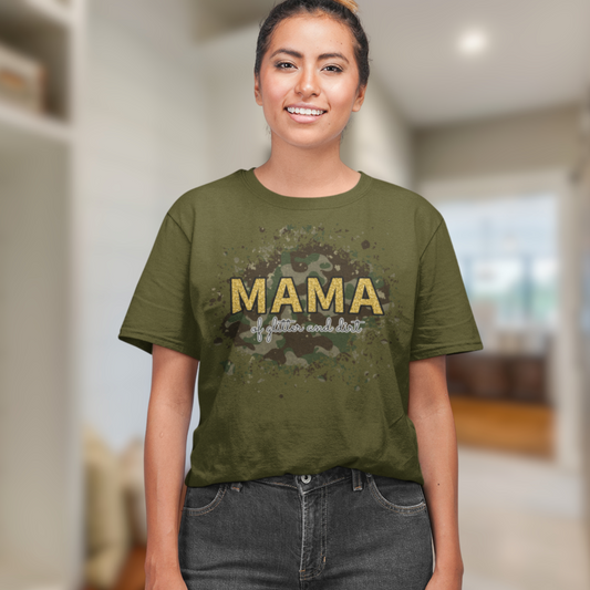 Momma of Glitter and Dirt Tee - Fun & Cute Mom Life Shirt