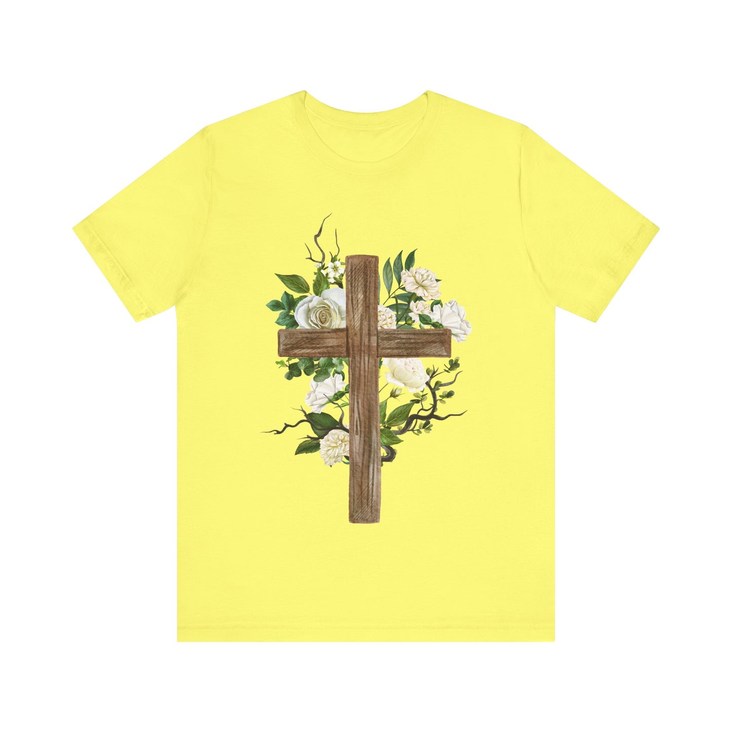 Floral Cross T-Shirt | Christian Faith Shirt | He is Risen Tee