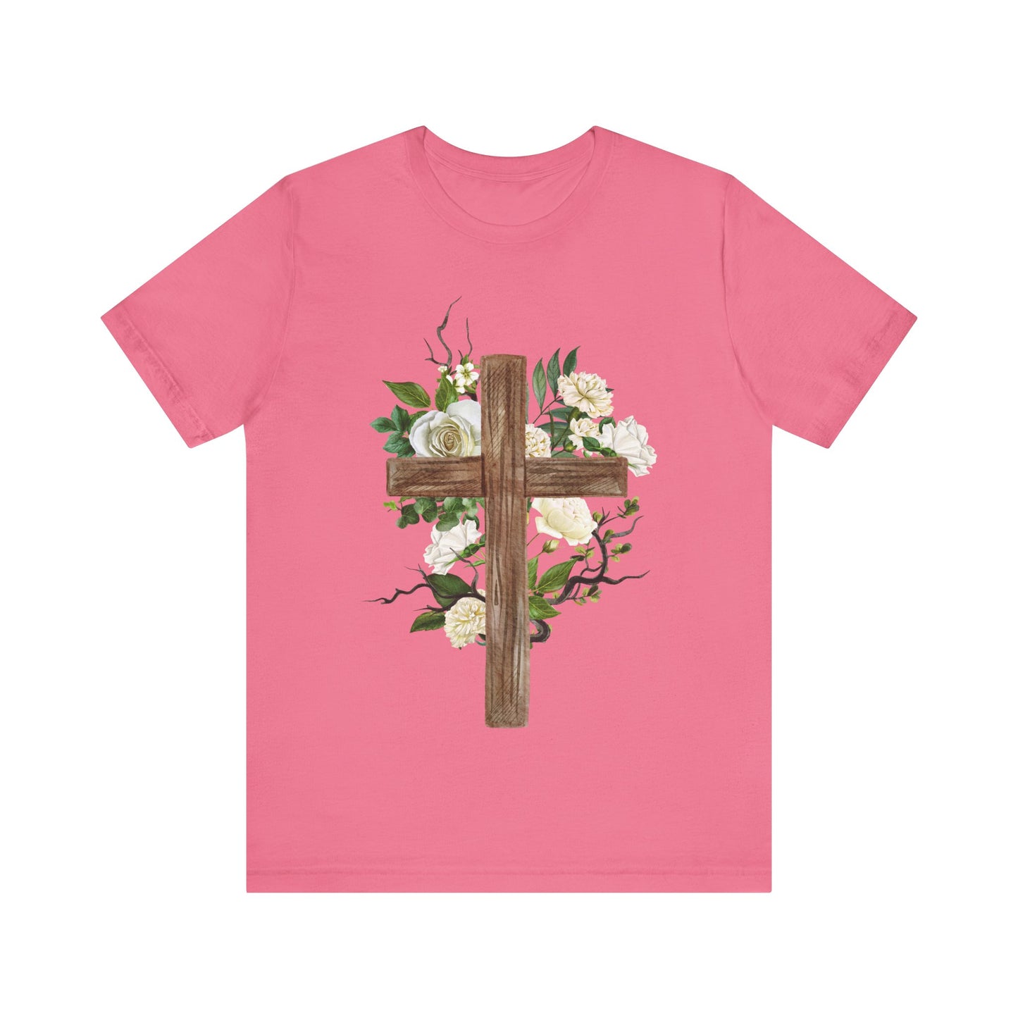 Floral Cross T-Shirt | Christian Faith Shirt | He is Risen Tee