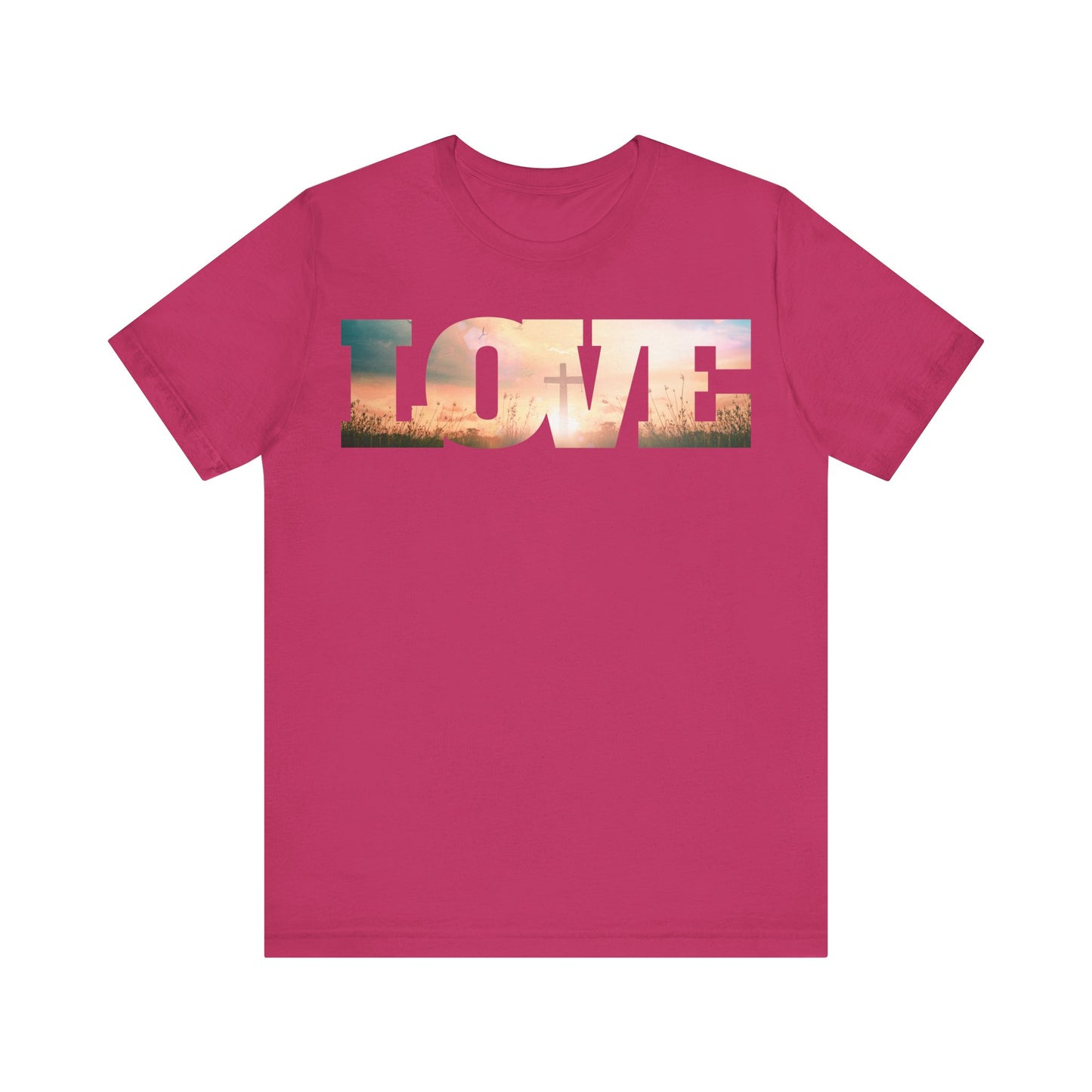 LOVE Resurrection T-Shirt | Christian Faith Shirt | Sunrise Cross Tee